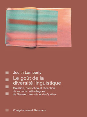 cover image of Le goût de la diversité linguistique